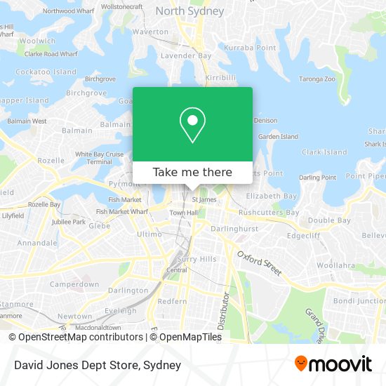 Mapa David Jones Dept Store