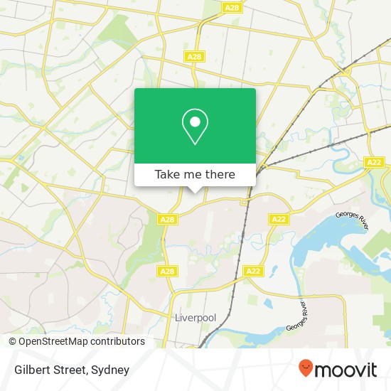Mapa Gilbert Street