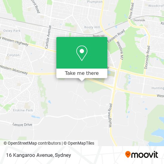 16 Kangaroo Avenue map