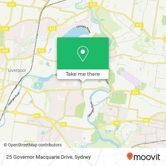 Mapa 25 Governor Macquarie Drive