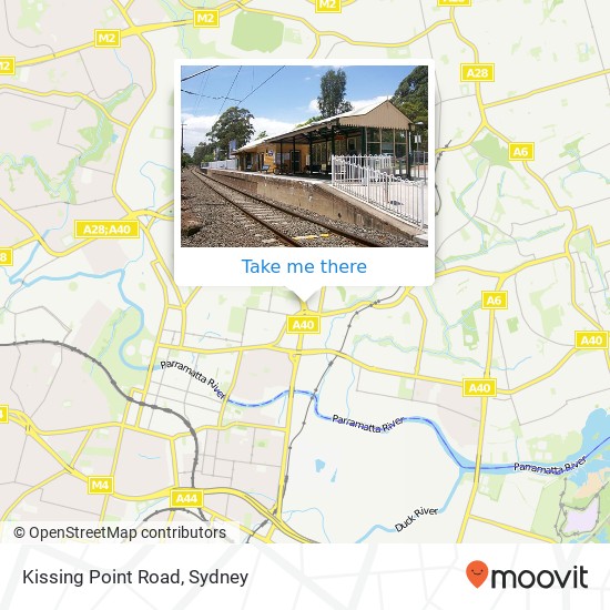 Kissing Point Road map