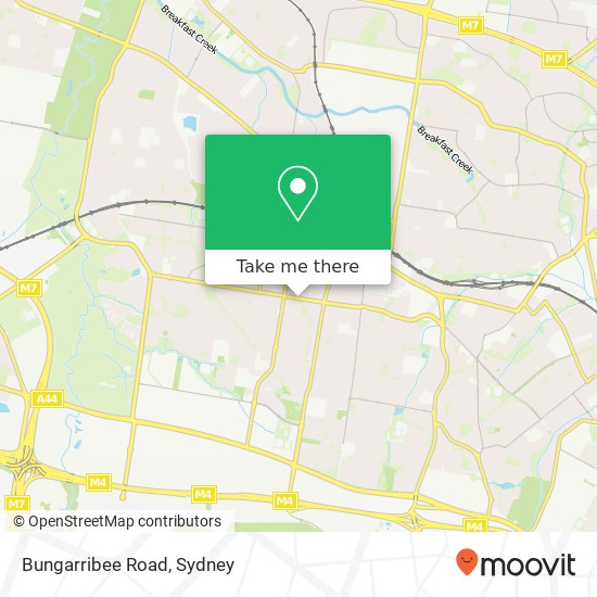 Bungarribee Road map