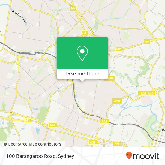 100 Barangaroo Road map