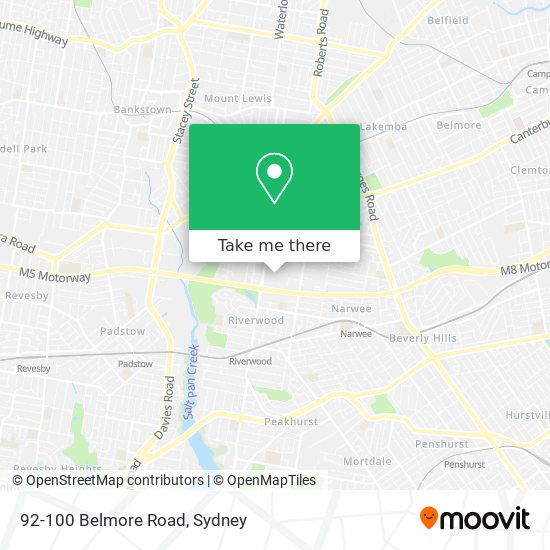 92-100 Belmore Road map