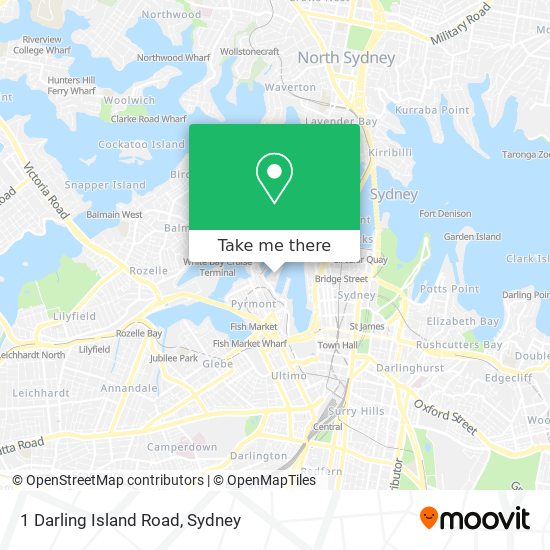 1 Darling Island Road map