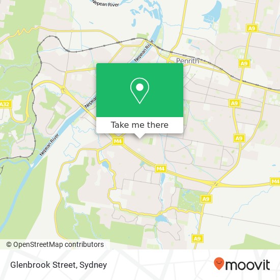 Mapa Glenbrook Street