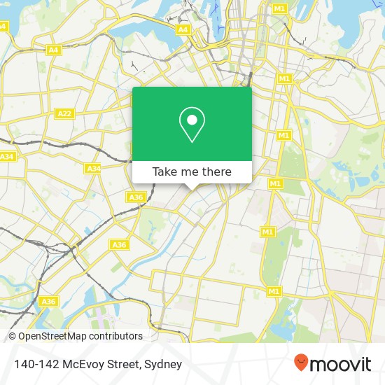 Mapa 140-142 McEvoy Street