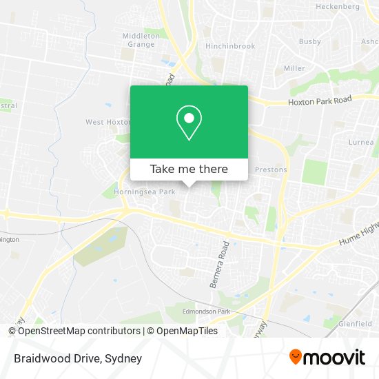 Braidwood Drive map