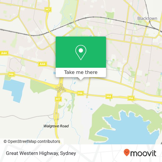 Great Western Highway map