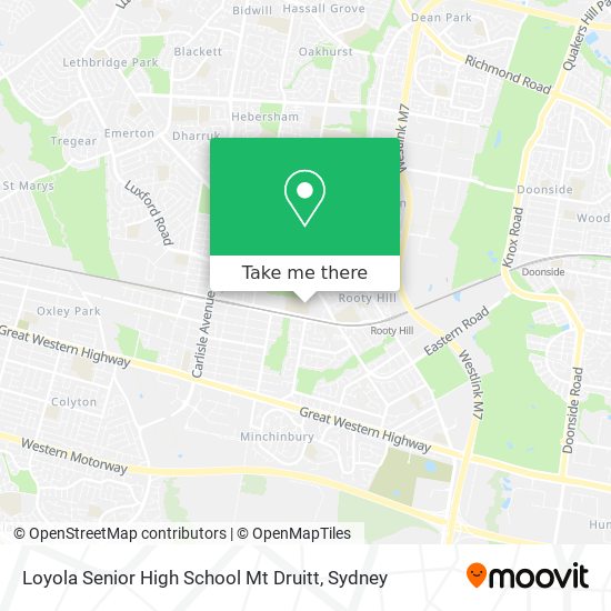 Mapa Loyola Senior High School Mt Druitt