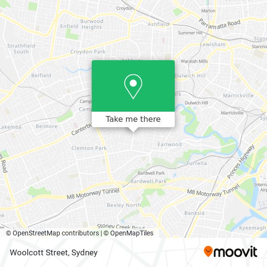 Mapa Woolcott Street