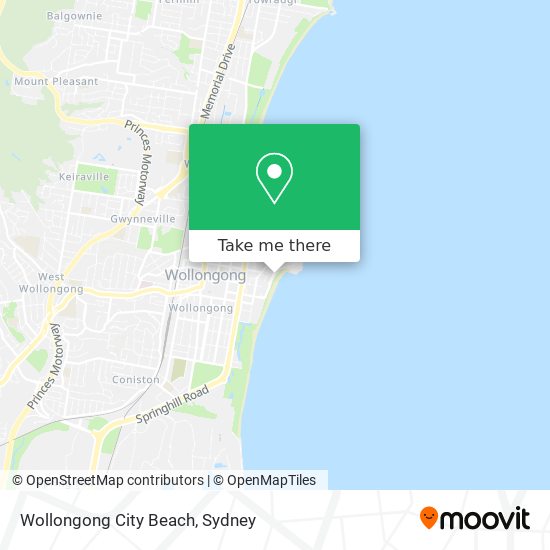 Wollongong City Beach map