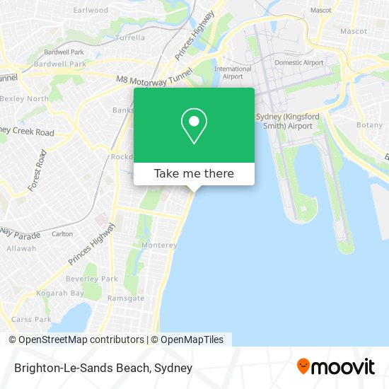 Brighton-Le-Sands Beach map