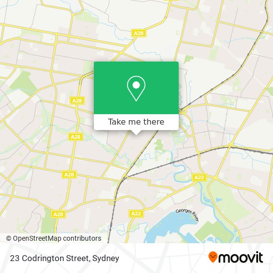 23 Codrington Street map