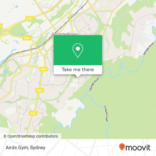 Airds Gym map