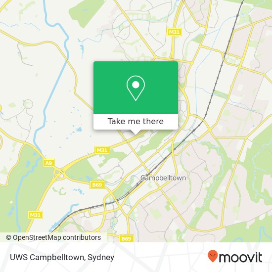 Mapa UWS Campbelltown