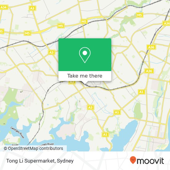 Tong Li Supermarket map