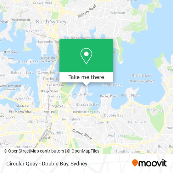 Mapa Circular Quay - Double Bay