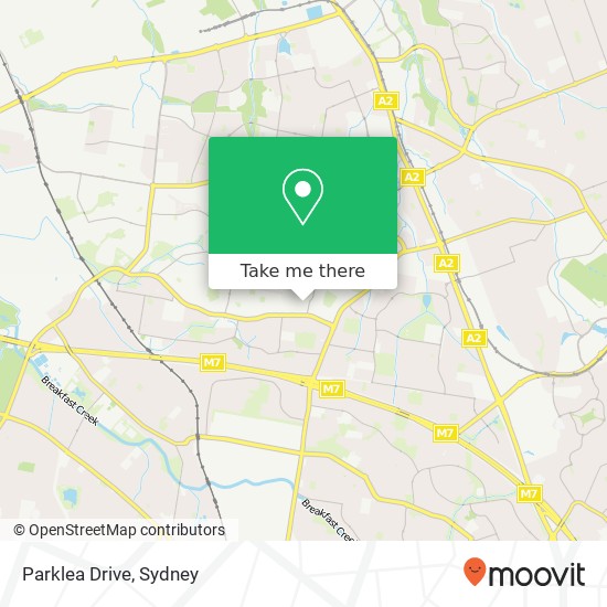 Parklea Drive map