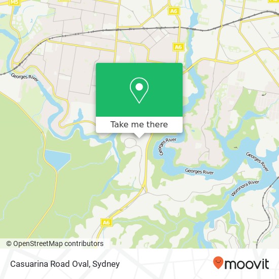 Casuarina Road Oval map