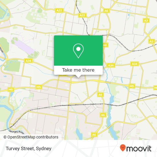 Mapa Turvey Street