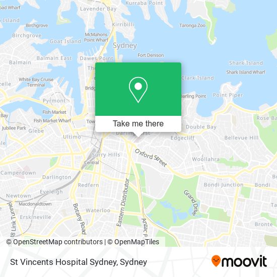 Mapa St Vincents Hospital Sydney