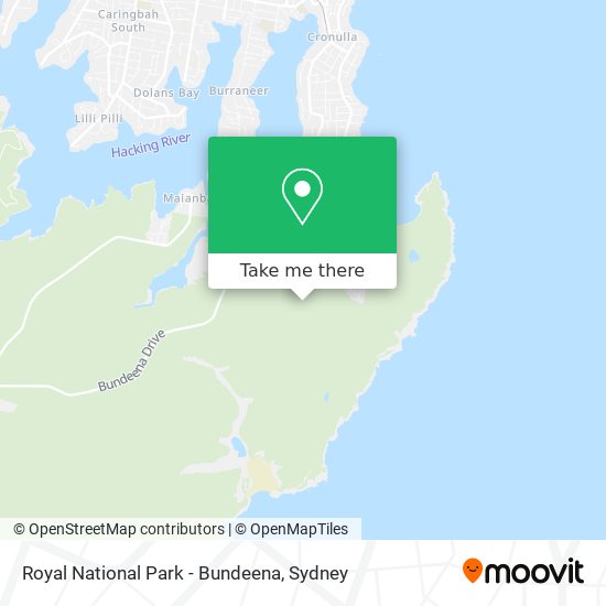 Royal National Park - Bundeena map