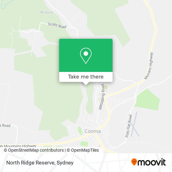 North Ridge Reserve map