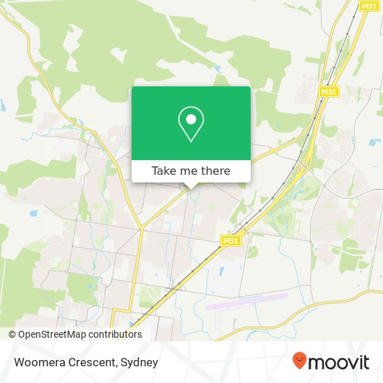 Woomera Crescent map