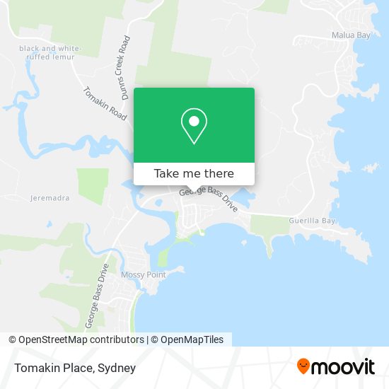 Tomakin Place map