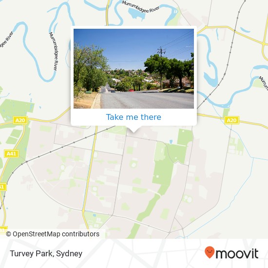 Mapa Turvey Park