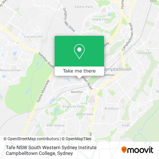 Tafe NSW South Western Sydney Institute Campbelltown College map