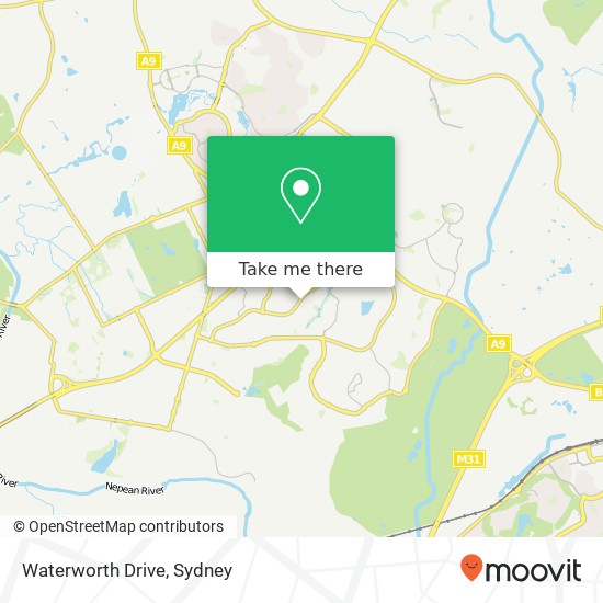 Mapa Waterworth Drive