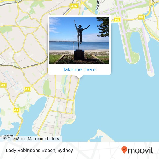 Lady Robinsons Beach map