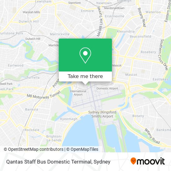 Qantas Staff Bus Domestic Terminal map