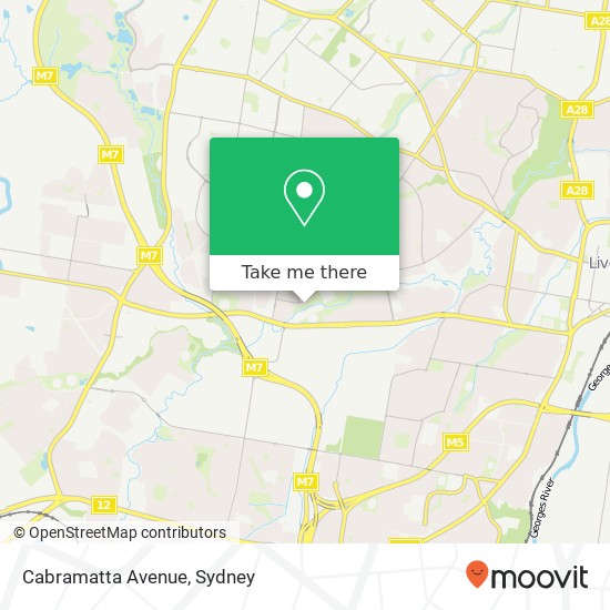 Cabramatta Avenue map