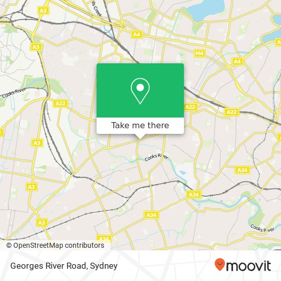 Mapa Georges River Road