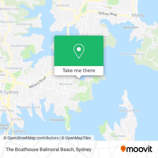 Mapa The Boathouse Balmoral Beach