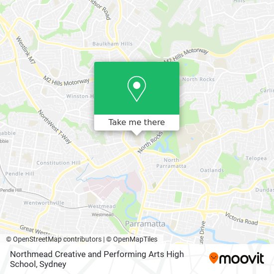 Northmead Creative and Performing Arts High School map