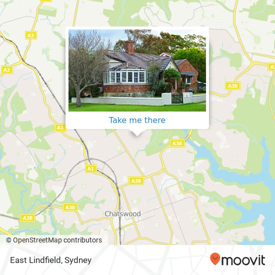 Mapa East Lindfield