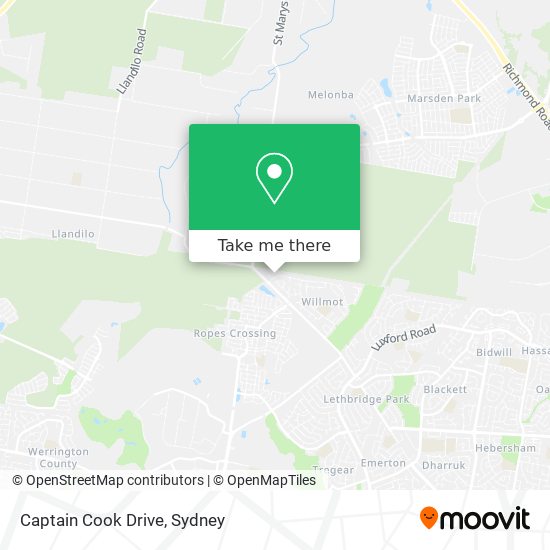 Captain Cook Drive map