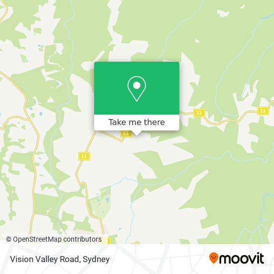 Mapa Vision Valley Road