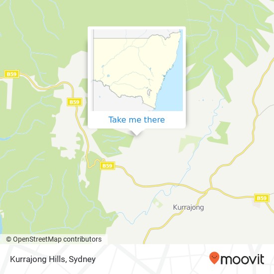 Mapa Kurrajong Hills