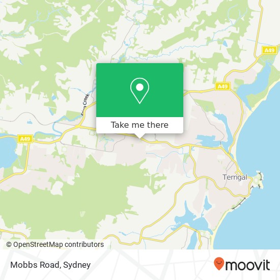 Mapa Mobbs Road