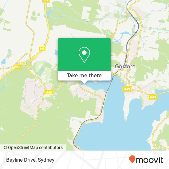 Mapa Bayline Drive