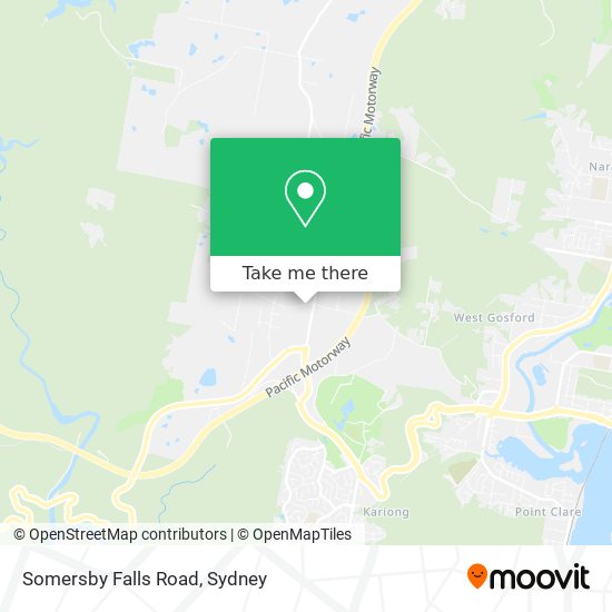 Somersby Falls Road map