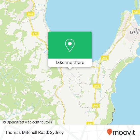 Mapa Thomas Mitchell Road