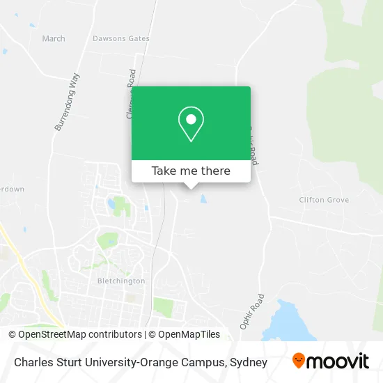 Csu Orange Campus Map How To Get To Charles Sturt University-Orange Campus In Bletchington By  Train Or Bus?