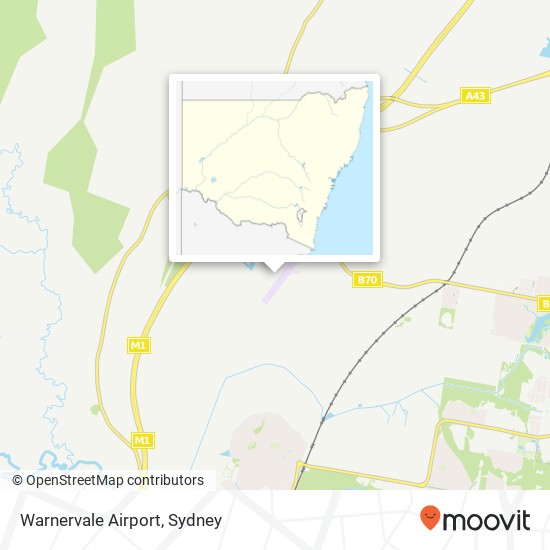 Mapa Warnervale Airport