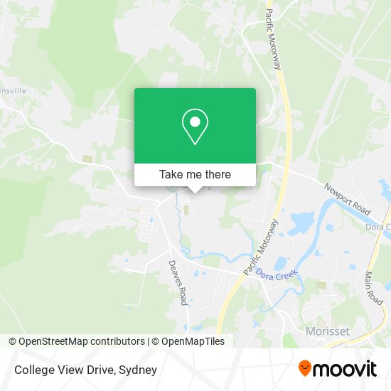 Mapa College View Drive